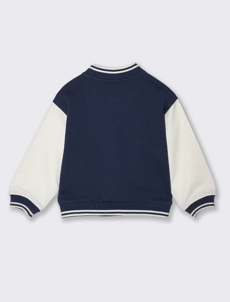 Giacca college in cotone versatile - Blu