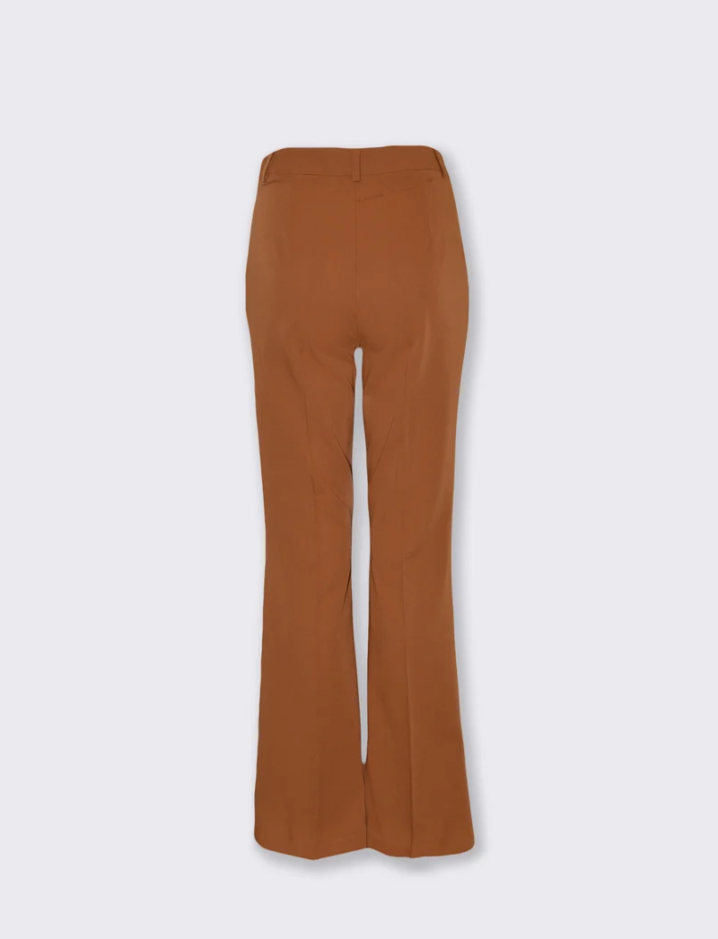 Pantaloni dritti classici con tasche - Cacao