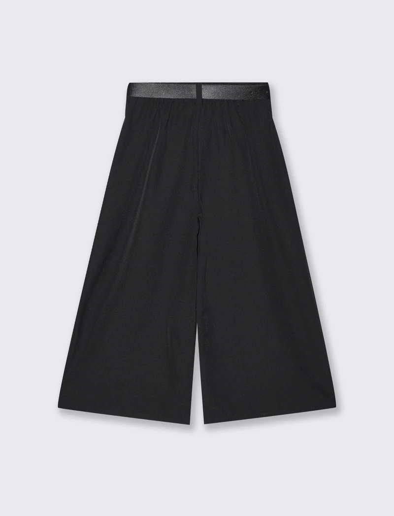 Pantalone gamba ampia per bambina elegante - Nero