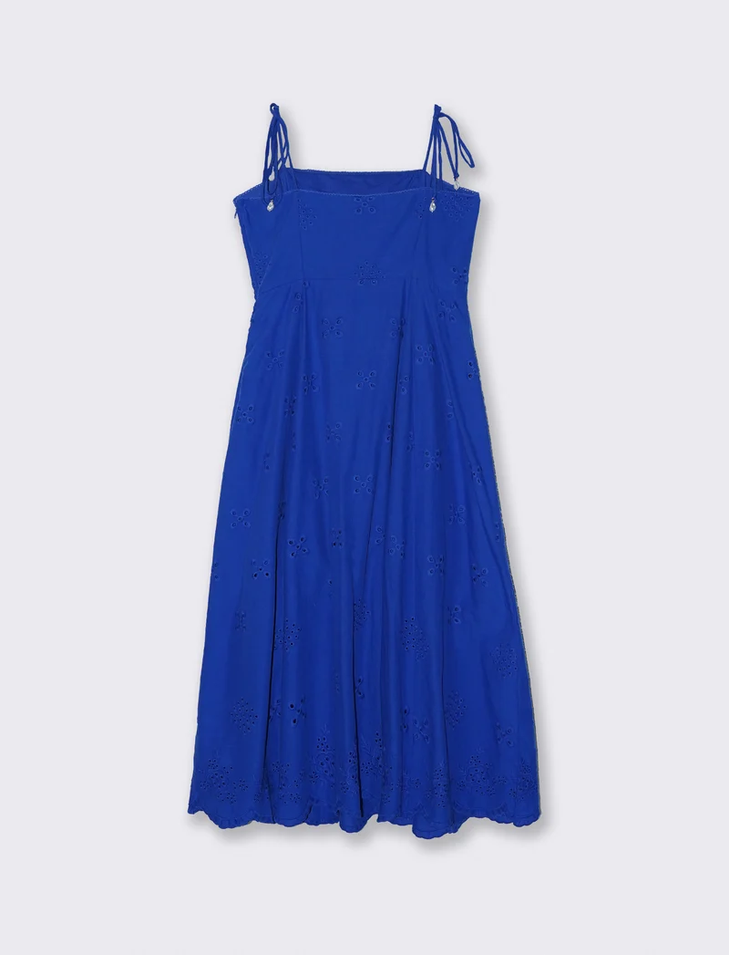 Vestito Lungo in Cotone Sangaloo Svasato - Royal