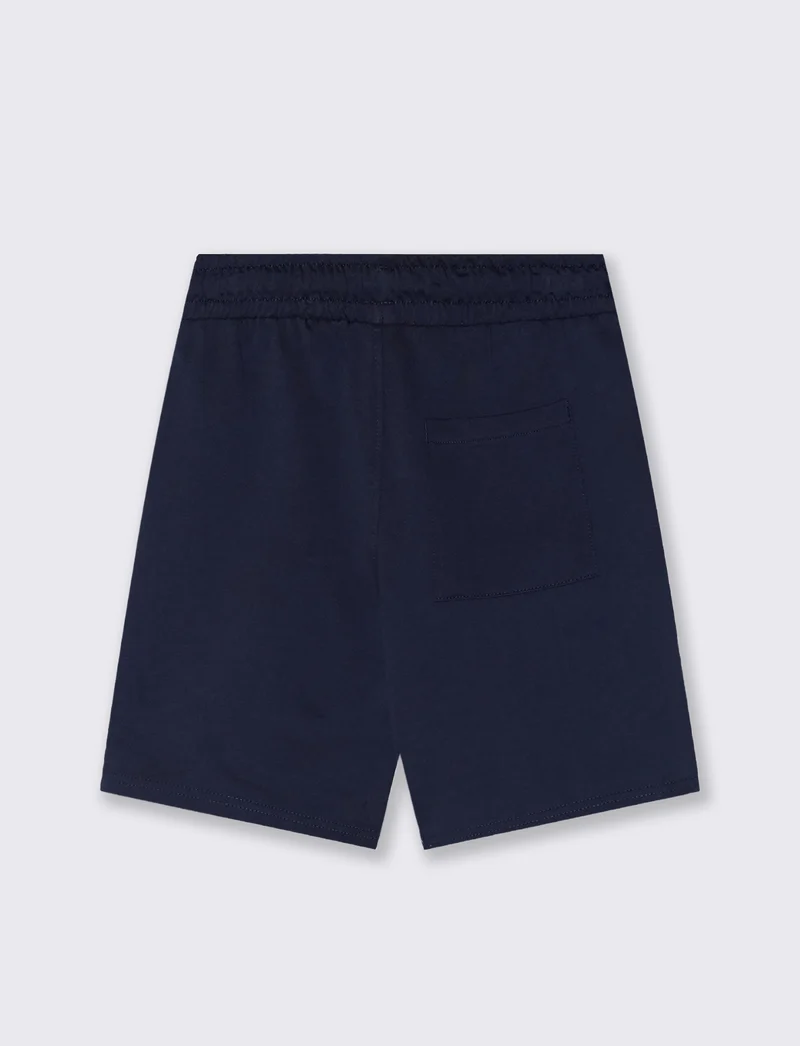 Bermuda in felpa D10S con coulisse - Blu