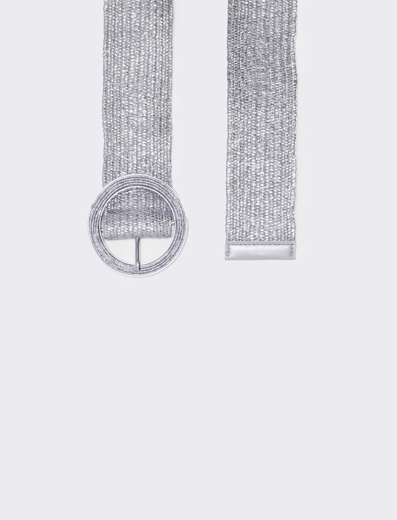 Cintura elastica laminata - Argento