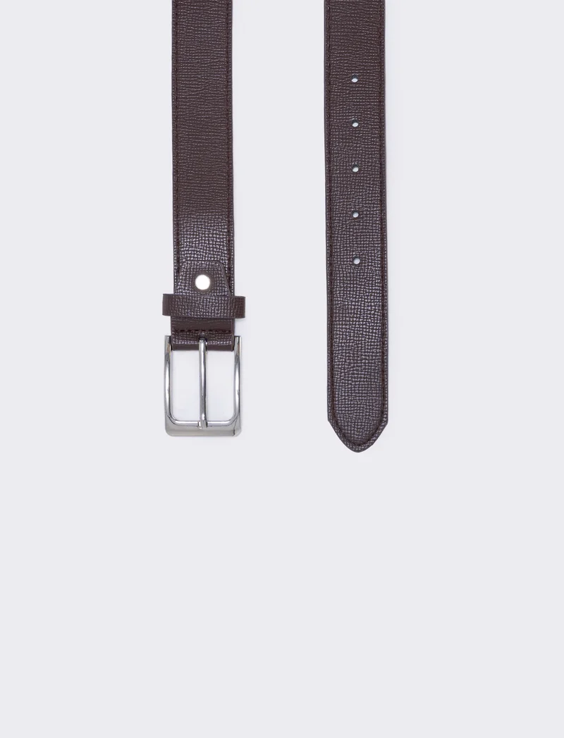 Cintura uomo fusto rigato elegante - Moro