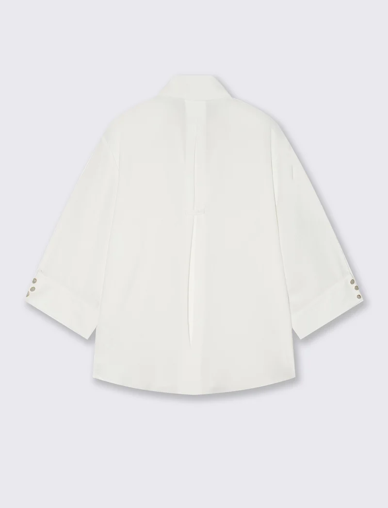 Camicia Basica Maniche a 3/4 - Bianco latte