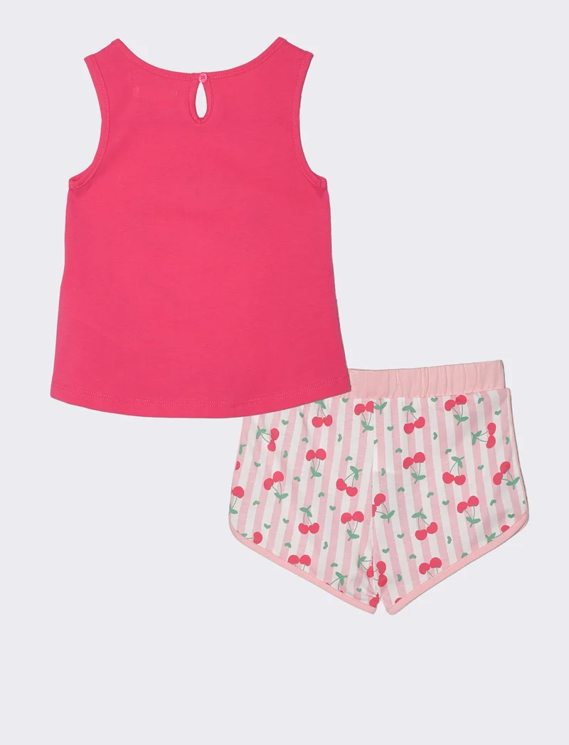 Completo canotta e shorts estivi trendy - Fuxia