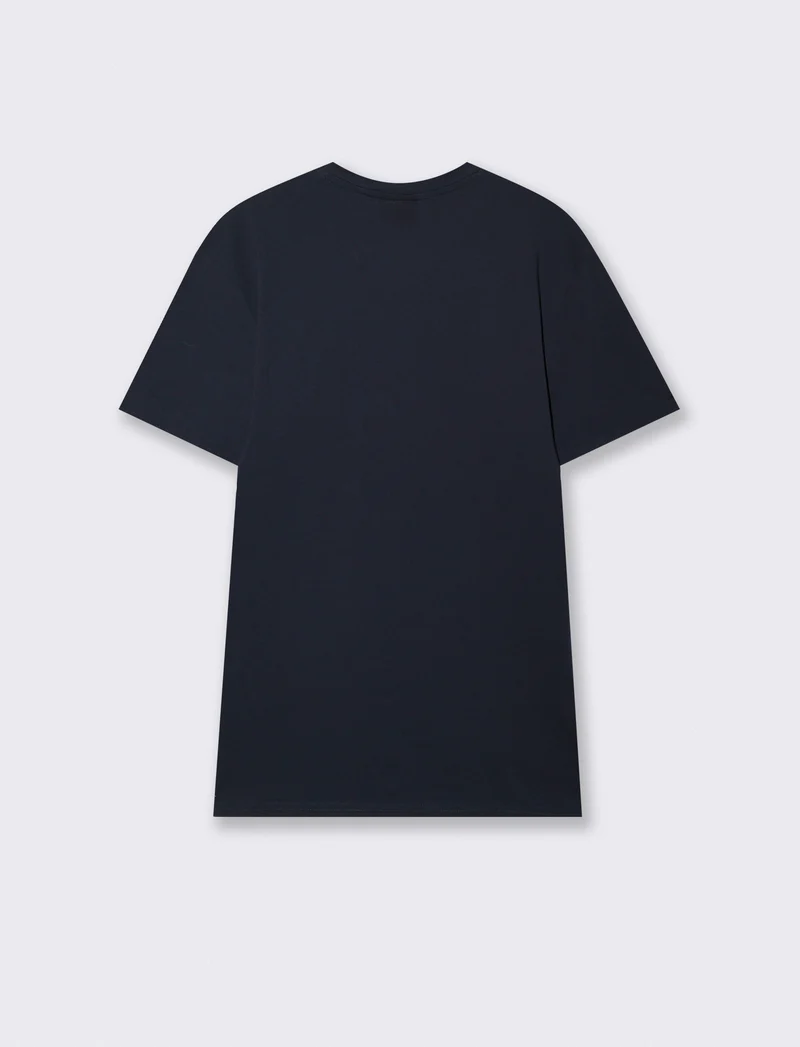 T-shirt girocollo cotone premium maniche corte - Blu