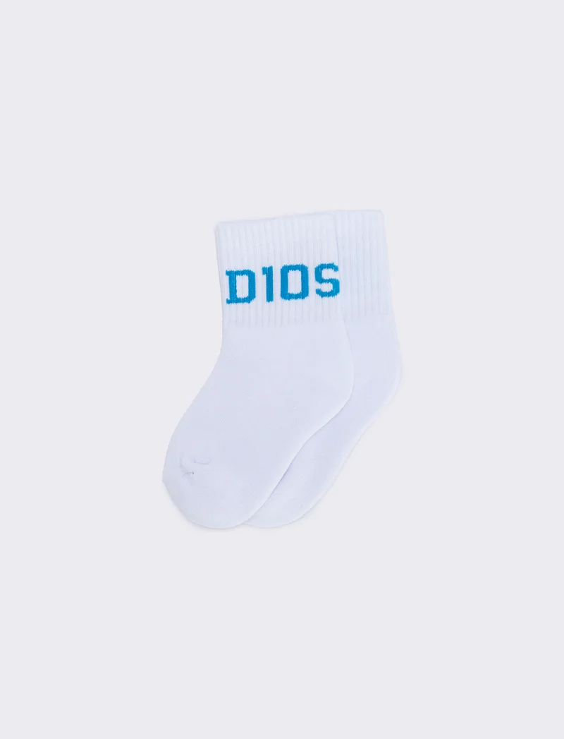 Calzini tennis D10's per bambini - Bianco-blu
