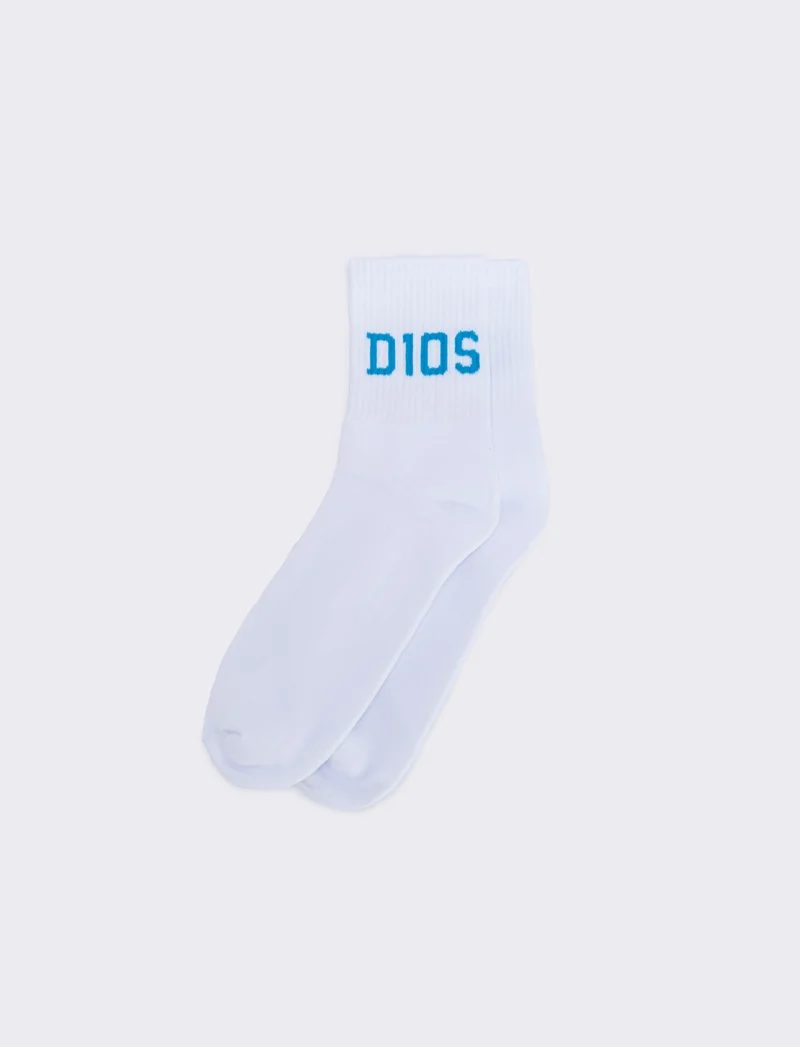Calzini uomo tennis D10's per ogni match - Bianco-blu