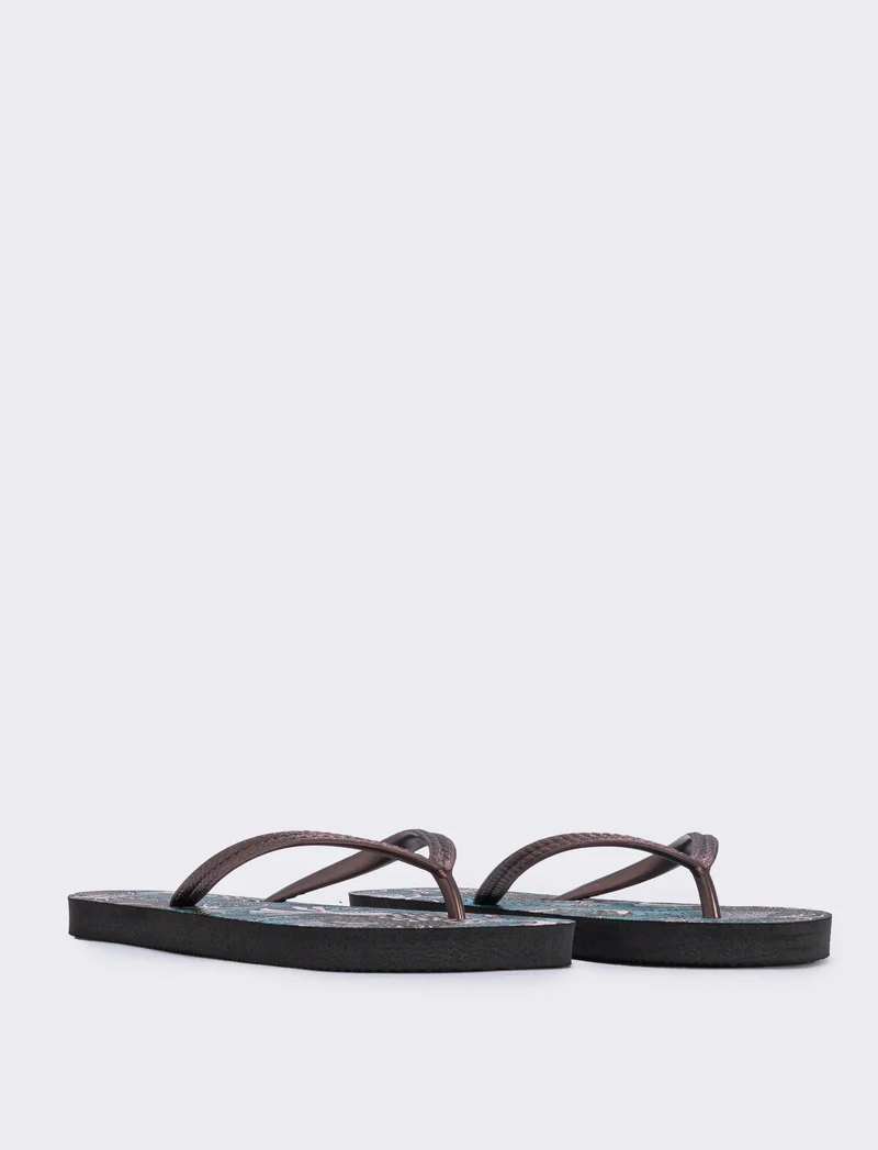 Infradito bohemien da in pvc - Bronzo