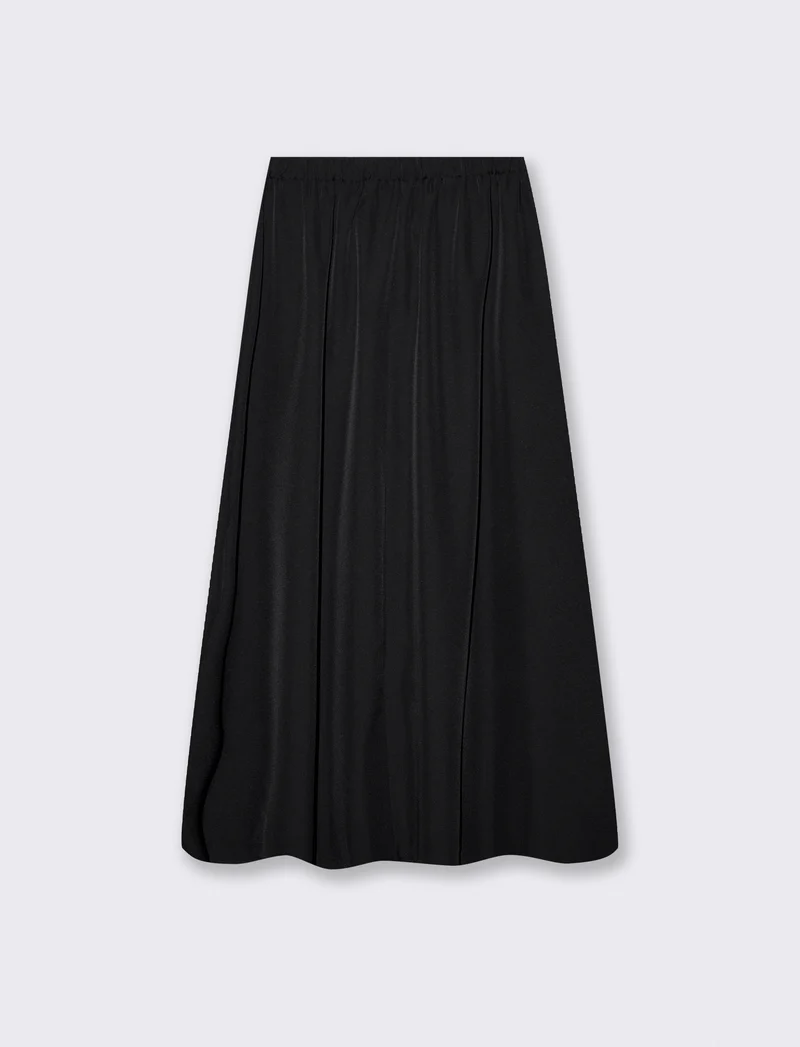 Gonna lunga con zip - Nero