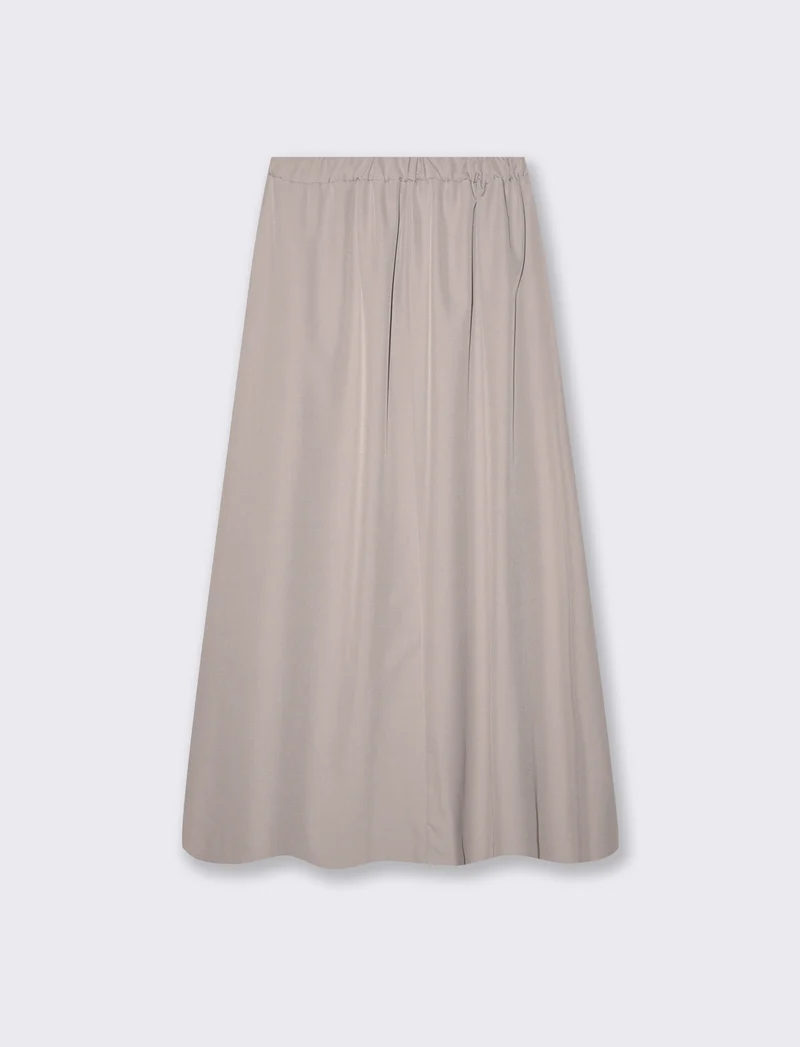 Gonna lunga con zip - Grigio fango