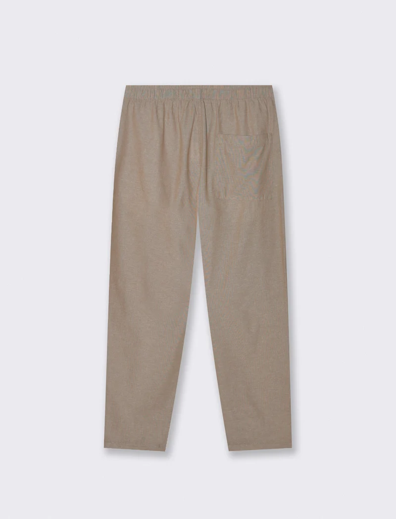 Pantaloni jogger in cotone melange - Grigio tortora