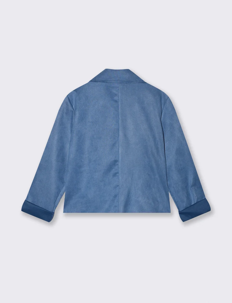 Chiodo in suede elegante - Denim