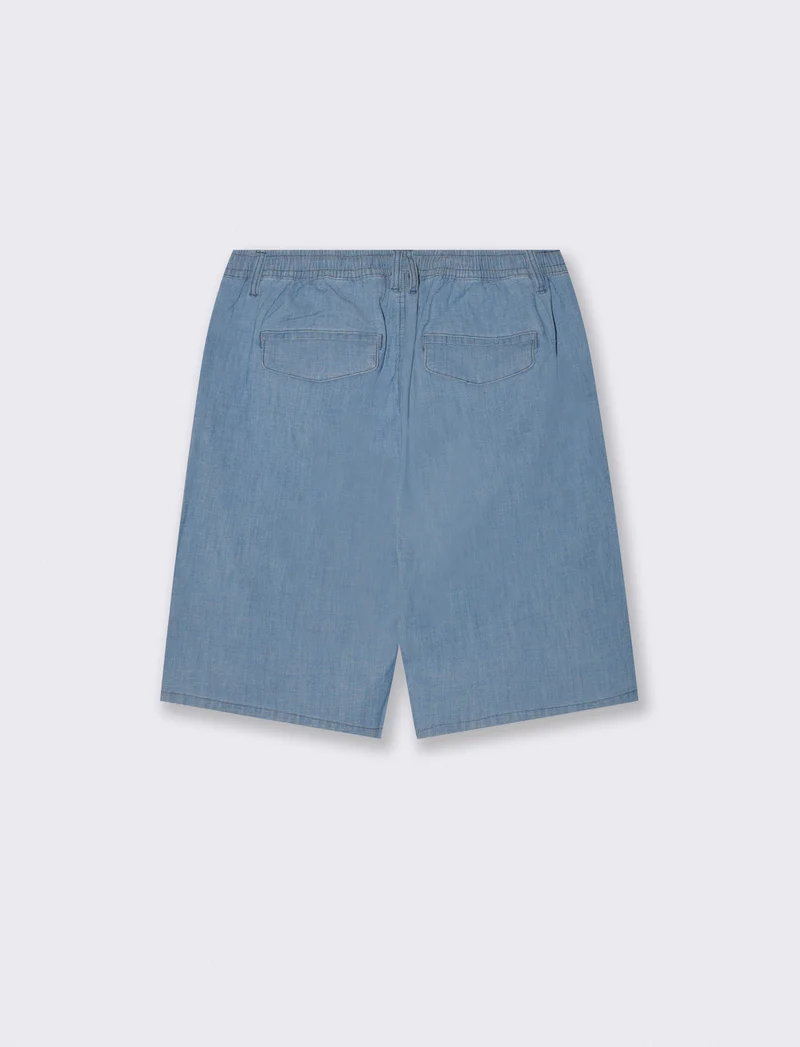 Bermuda Jeans Chino Jogger Blu Chiaro - Denim chiaro