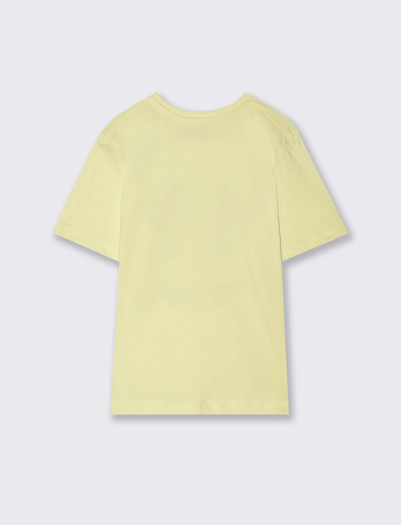 T-shirt fotografica in cotone estivo - Giallo