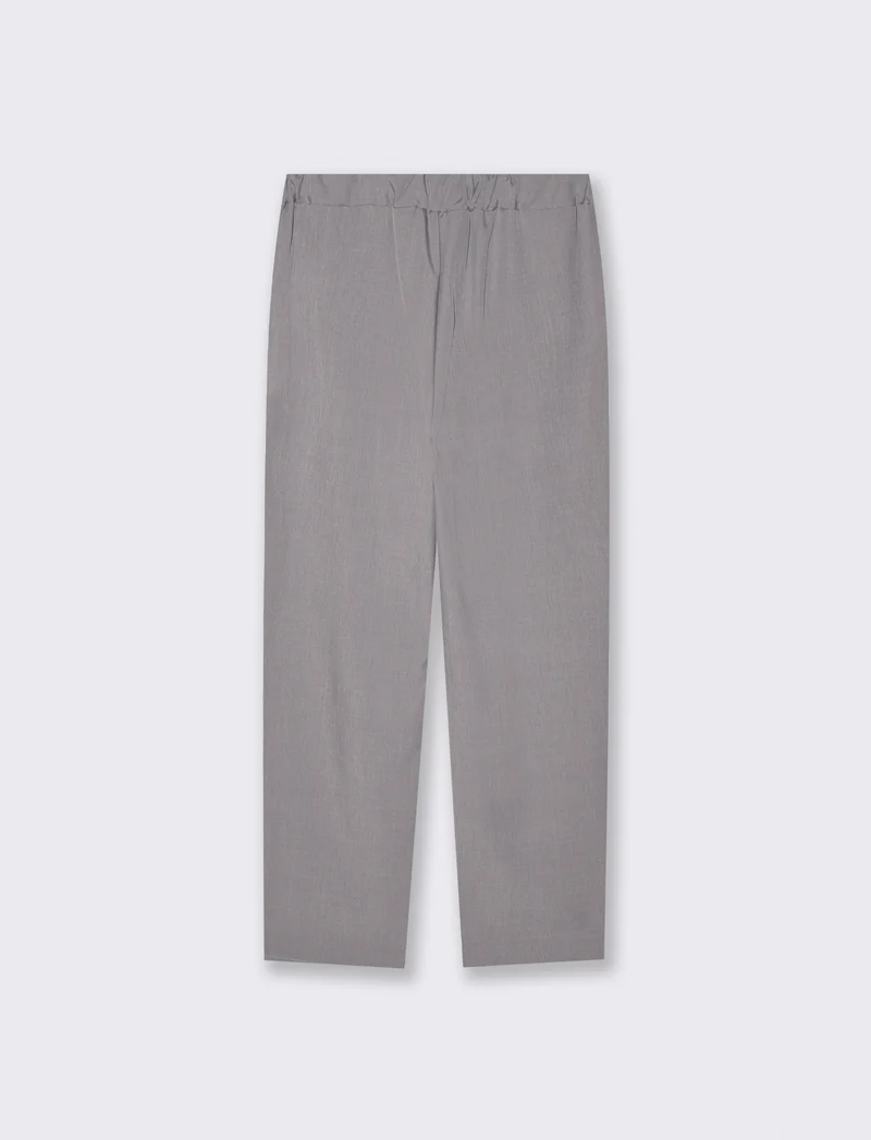 Pantalone Comodo con Elastico Retro - Grigio chiaro