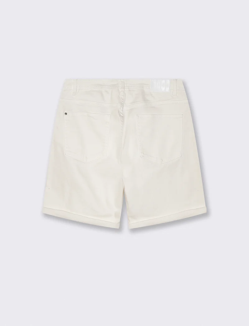 Bermuda Jeans Regular Fit in 5 Colori - Bianco