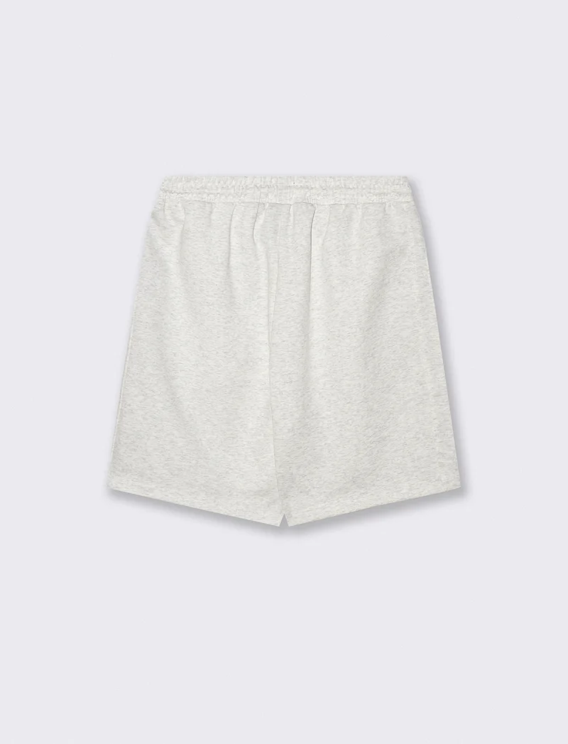 Bermuda jogger in interlock misto cotone - Grigio mel.