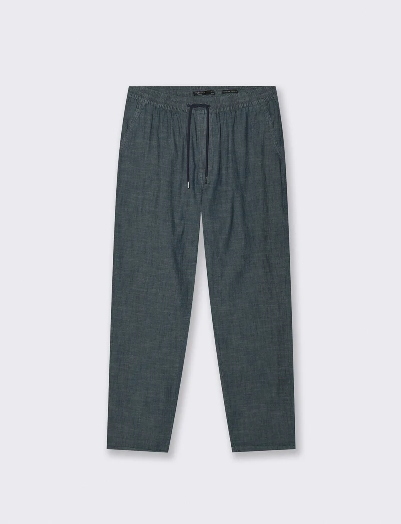 Pantaloni Jogger in Effetto Denim - Denim