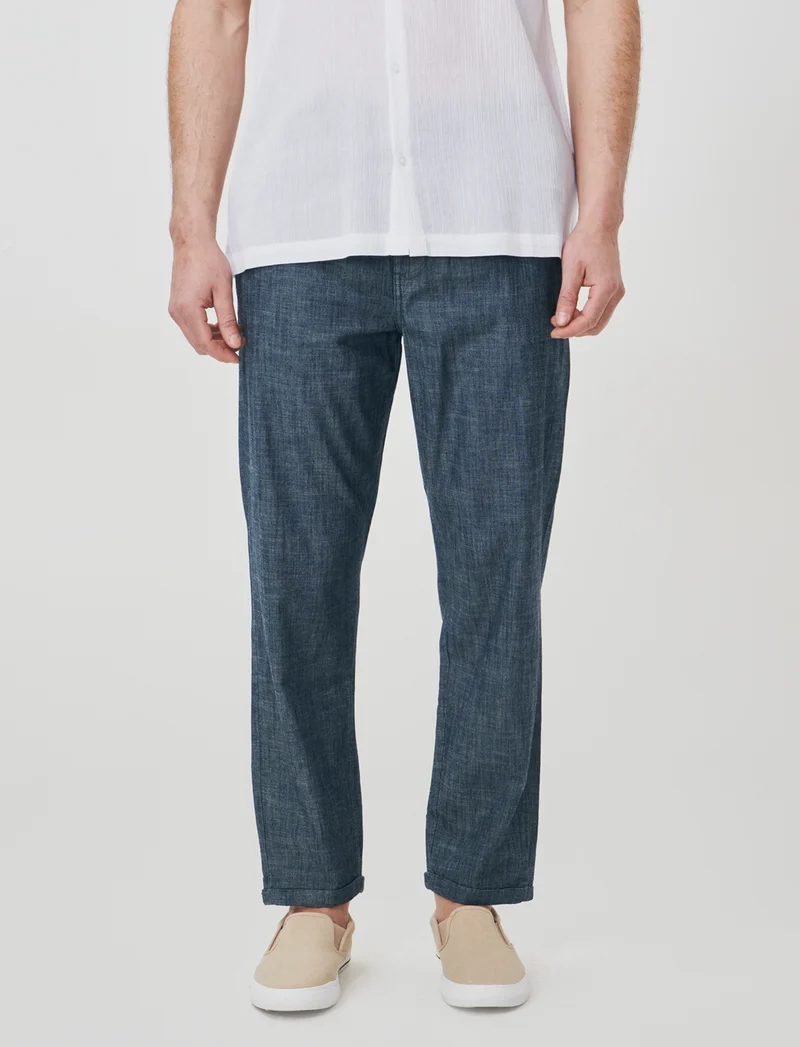 Pantaloni Jogger in Effetto Denim - Denim