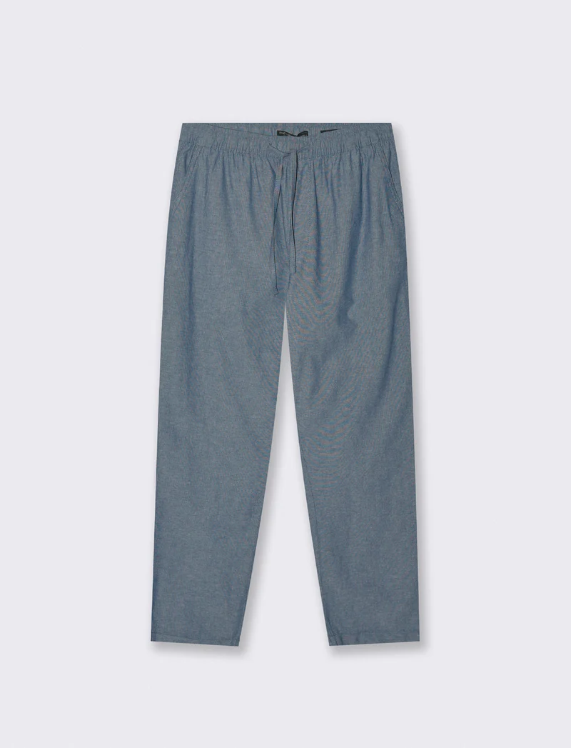 Pantaloni jogger in cotone melange - Blu