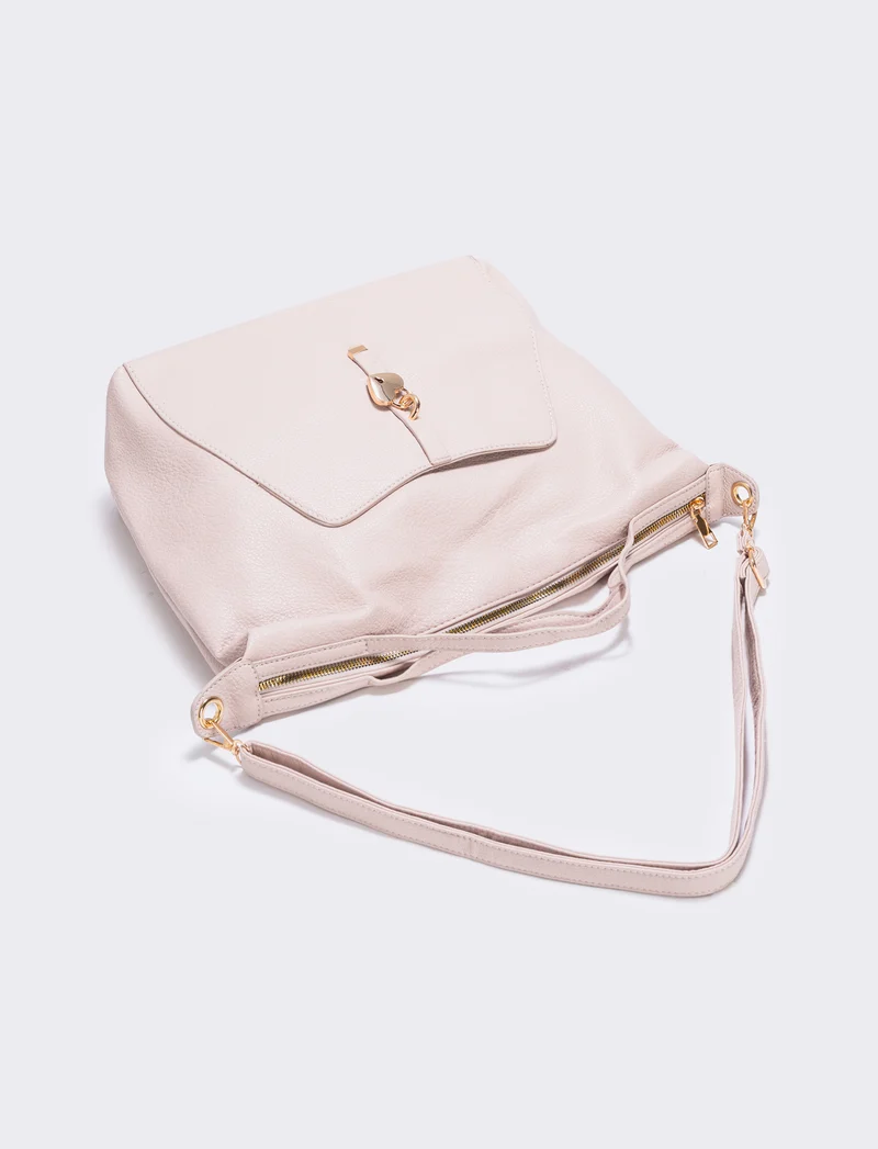 Borsa catenaccio a cuore - Beige