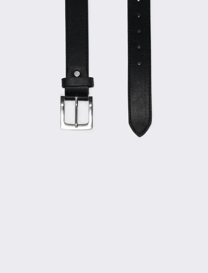 Cintura basic uomo elegante e versatile - Nero