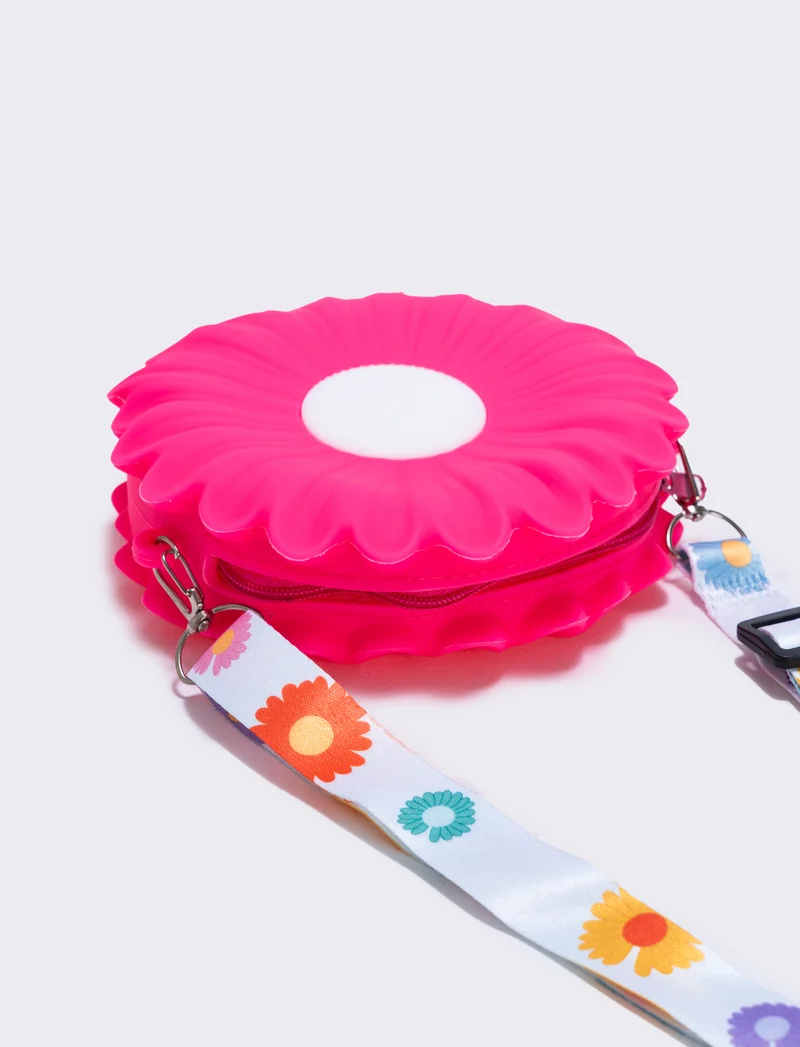 Borsetta margherita con tracolla per bambina - Fuxia