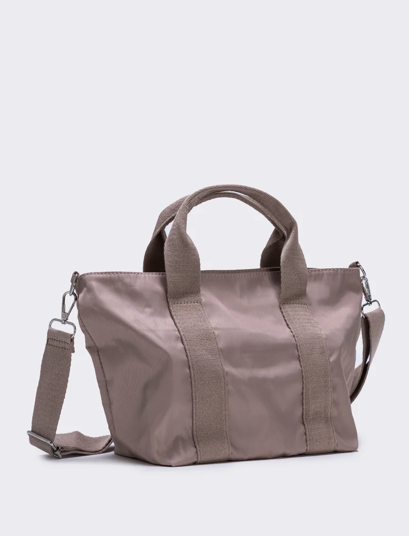 Borsa piccola in nylon - Beige