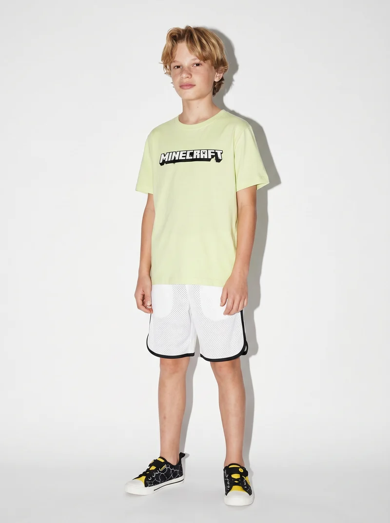 T-Shirt Minecraft in tessuto con stampe - Verde