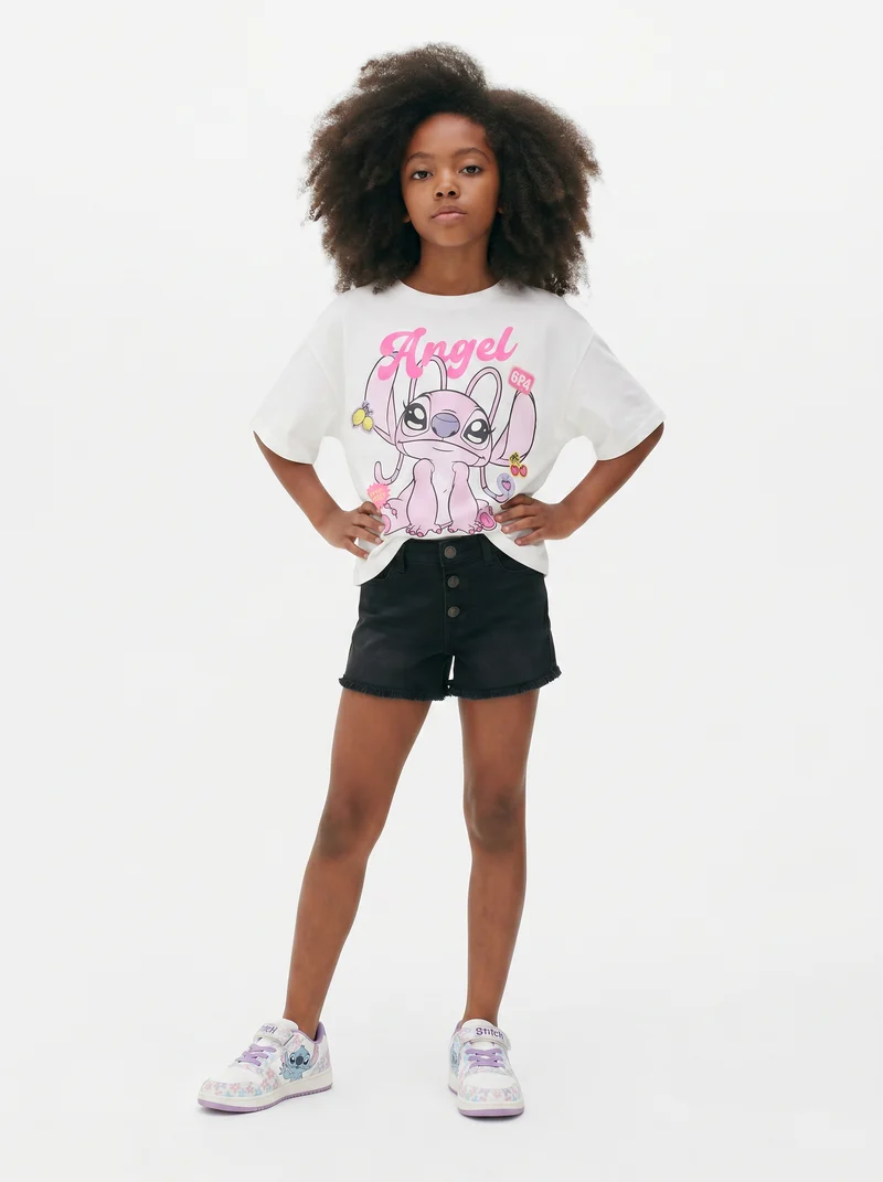 T-Shirt in cotone con stampe by Stitch - Bianco