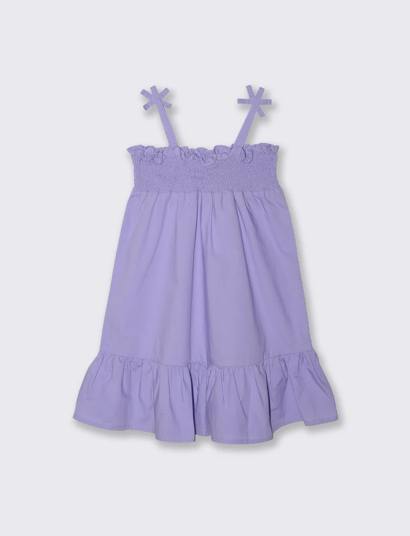 Abito con spalline e volant eleganti - Lilla