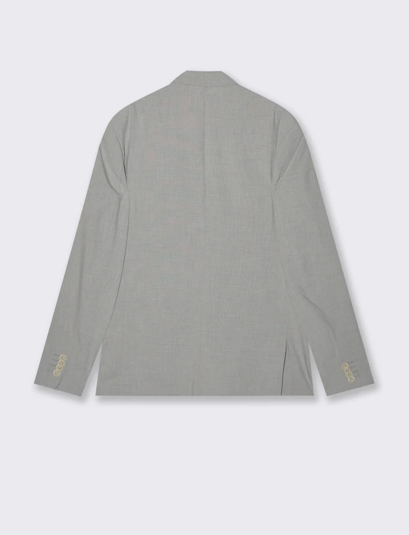 Blazer formal fit micro struttura melange - Grigio mel.
