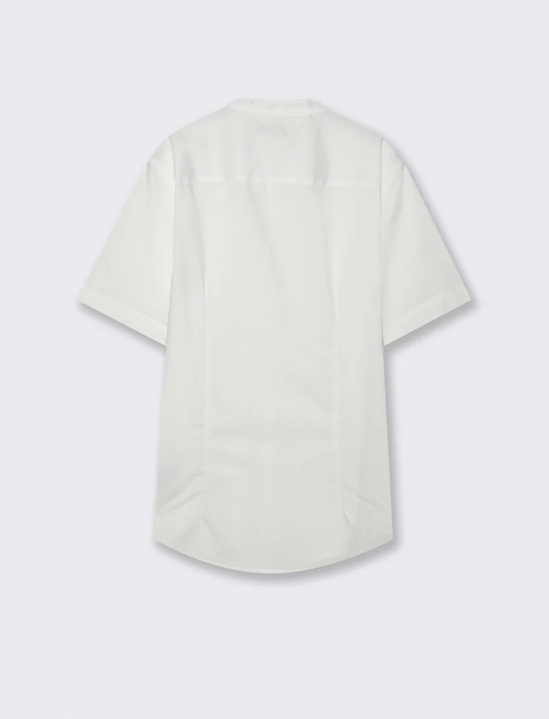 Camicia Regular Fit Easy Iron Collo Coreano - Bianco