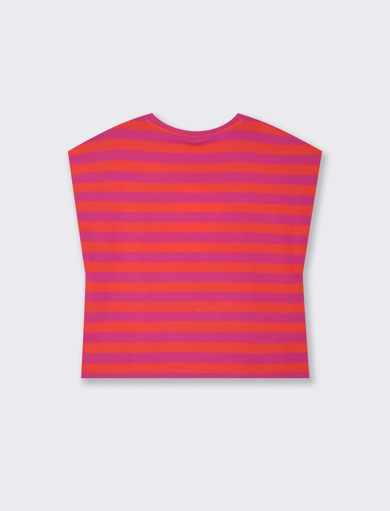 T-shirt in cotone girocollo manica a T - var 2