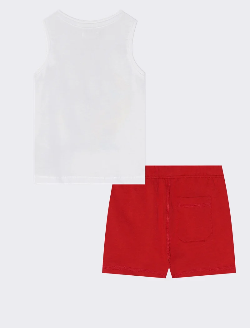 Set canotta e pantaloncini casual chic - Bianco