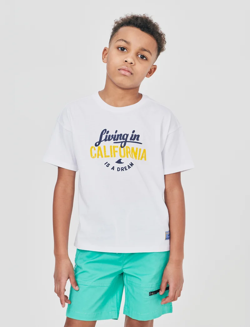 T-shirt loose mezza manica estiva - Bianco