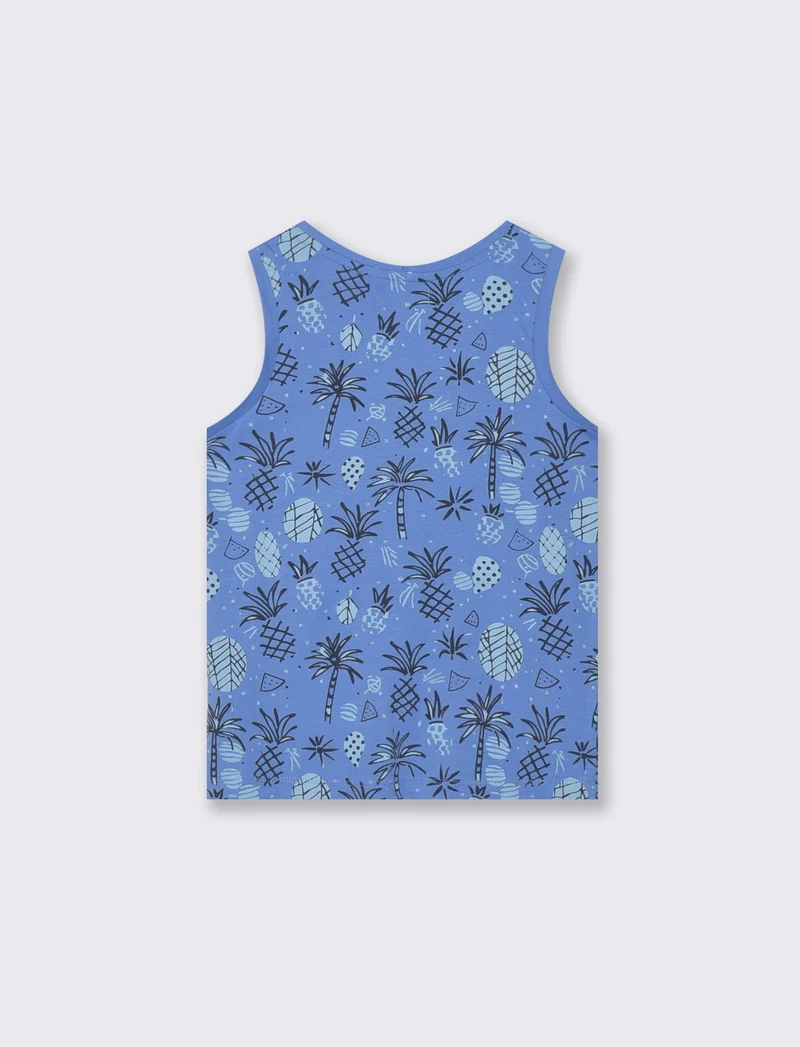 Canotta in cotone - Azzurro