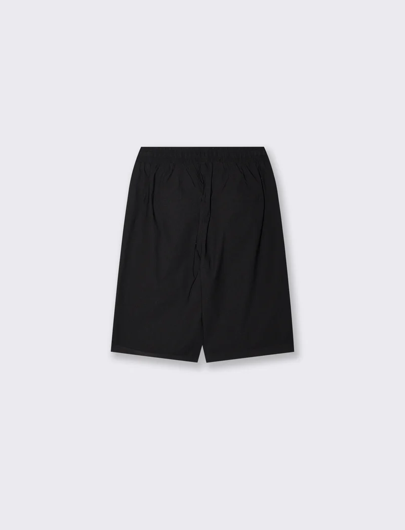 Bermuda con coulisse ed elastico - Nero