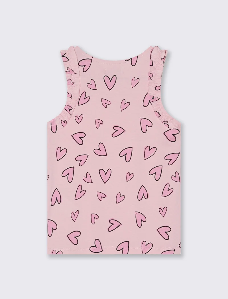 Canotta fantasia con rouches trendy - Rosa