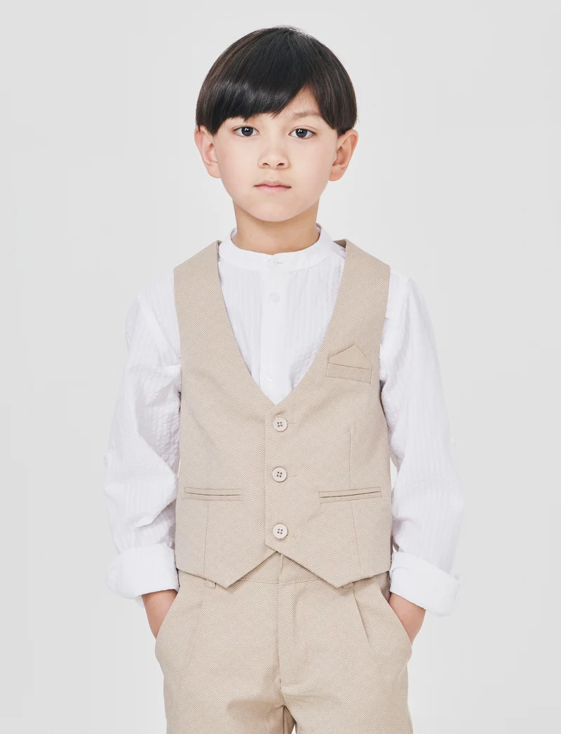 Gilet con motivo a spine - Beige