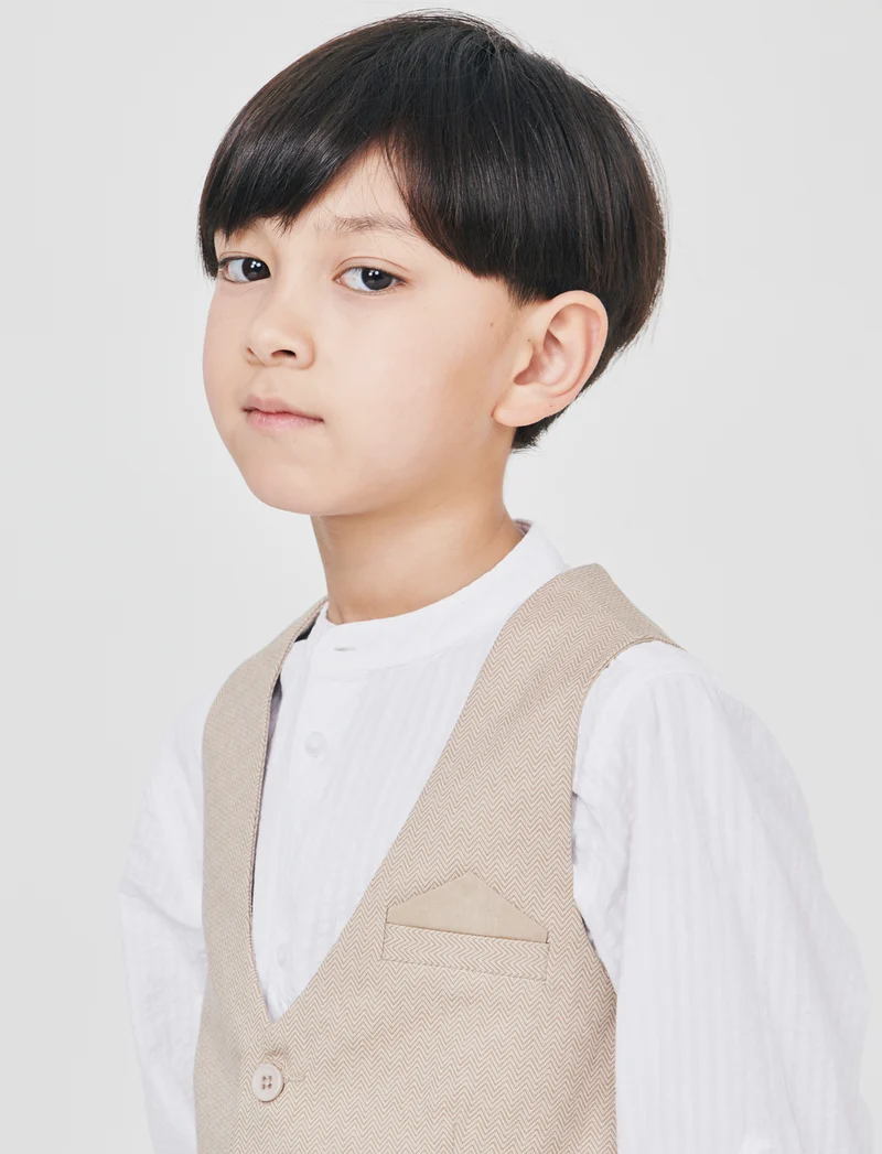Gilet con motivo a spine - Beige