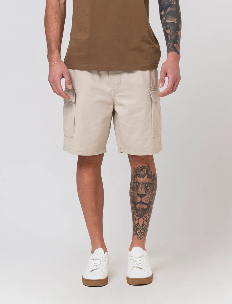 Bermuda cargo in twill da uomo - Sabbia