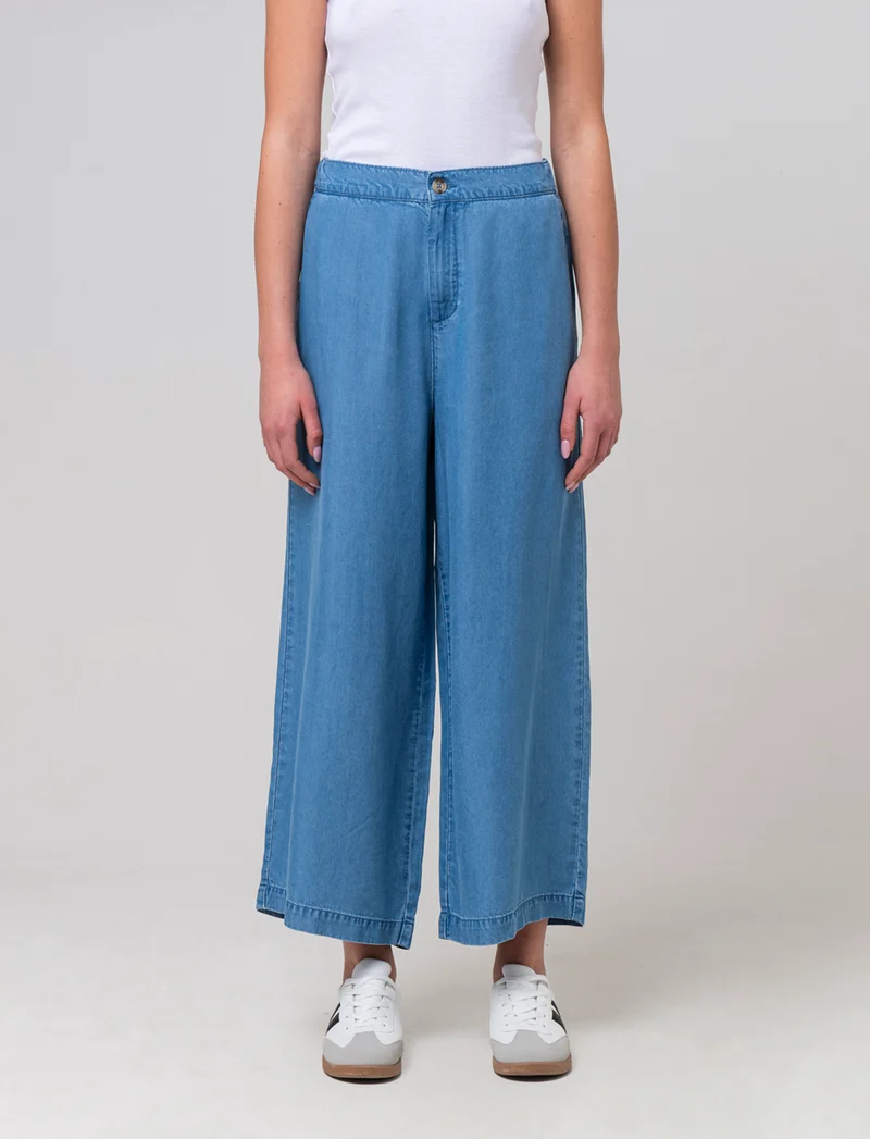 Pantalone gamba larga da donna - Denim