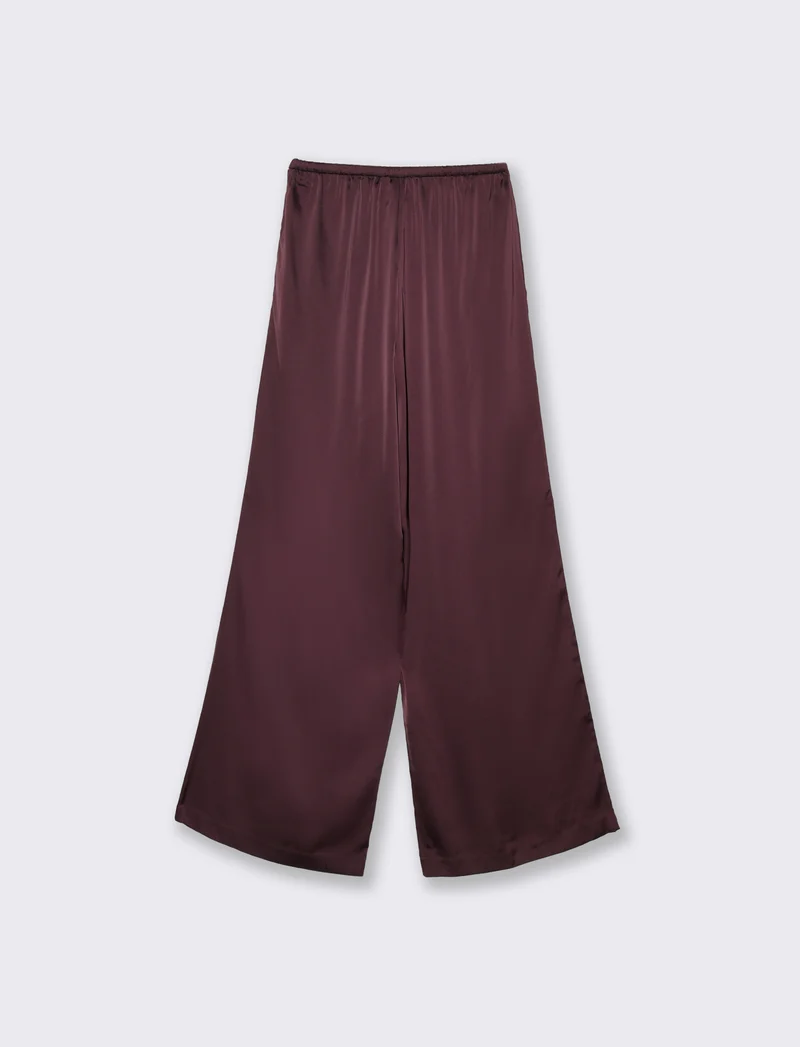 Pantalone con elastico e culisse da donna - Viola