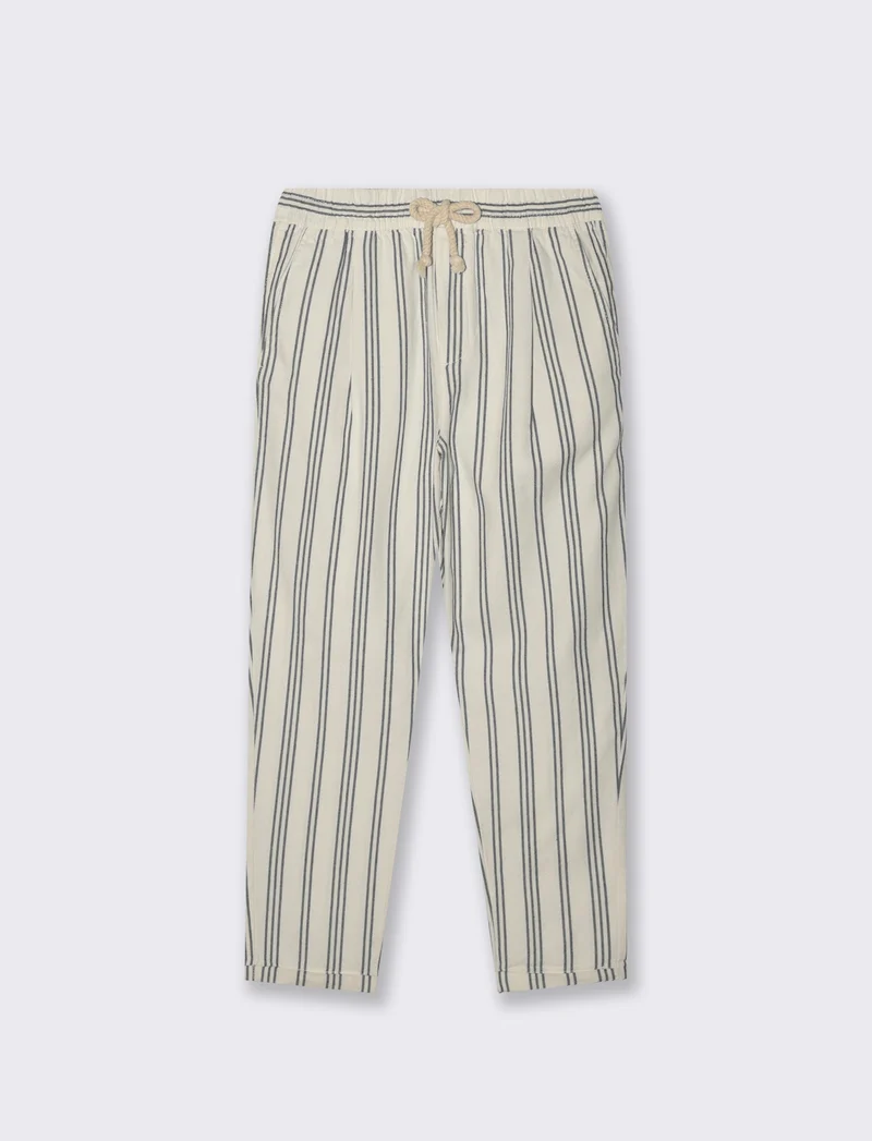 Pantaloni jogger a righe da uomo - Beige ecru
