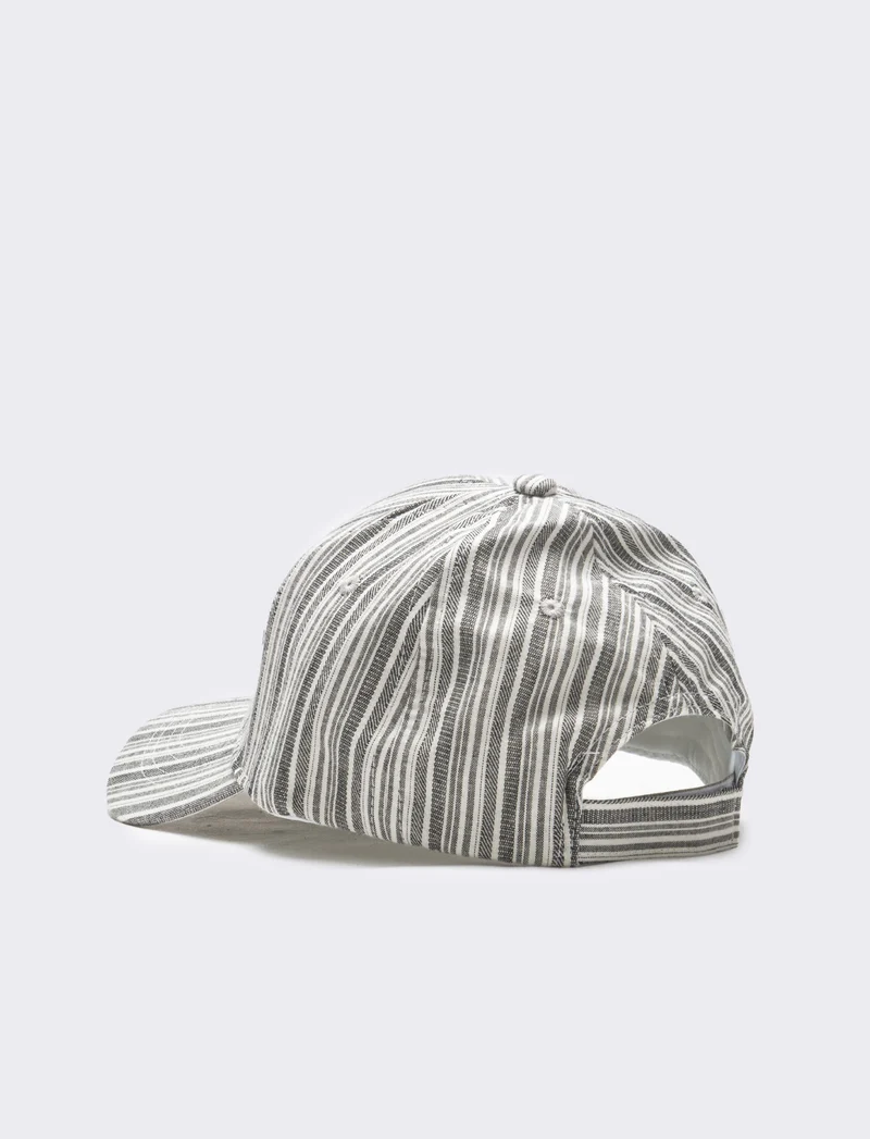 Cappello uomo baseball righine regolabile - Nero