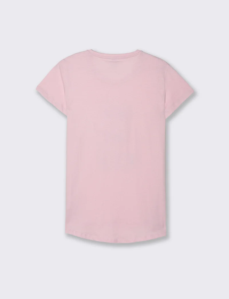 T-shirt con stampa da donna - Rosa chiaro