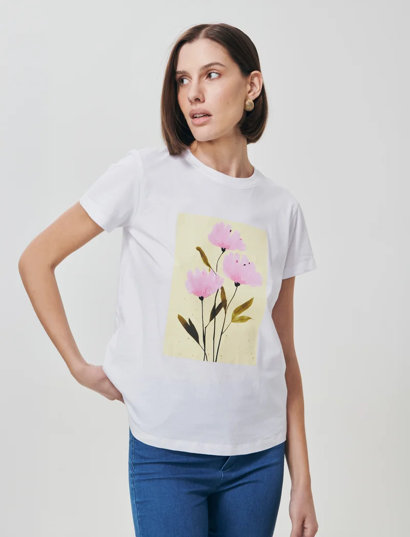 T-Shirt Manica Corta con Stampa - var 3