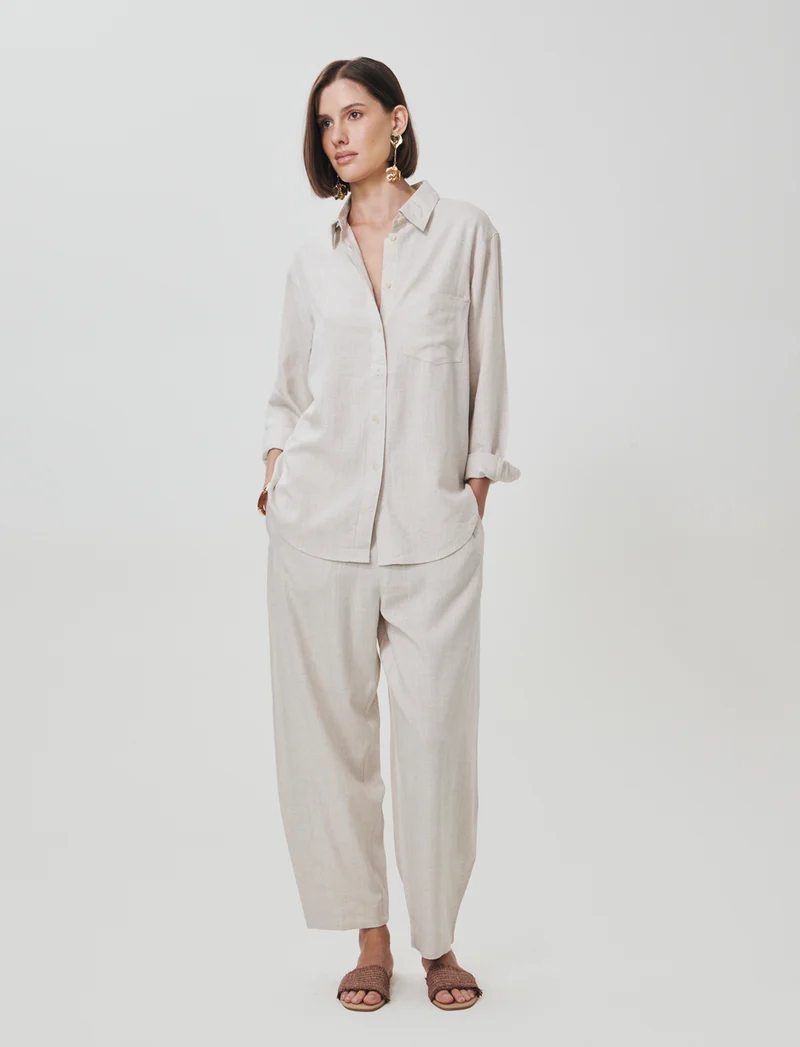 Pantalone Ballon con elastico in vita - Sabbia
